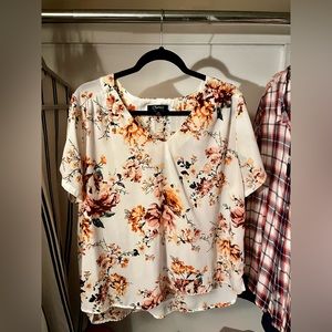 Charmed by Eve Women’s XL Floral Sheer, Lightweight‎ Blouse